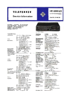 Telefunken HR-4000-Service-Manual